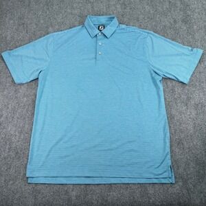 FootJoy FJ Polo Shirt Mens Extra Large Blue Performance Golf Stretch 1928